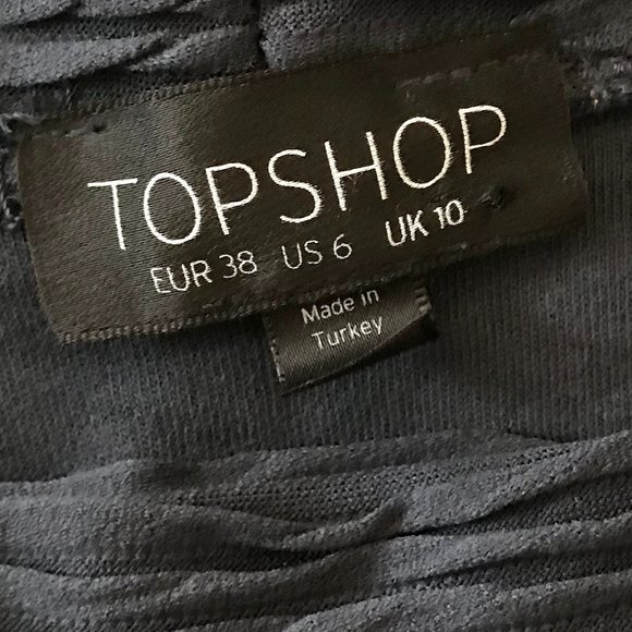 Never worn Topshop navy skater skirt size 6 - Picture 4 of 4